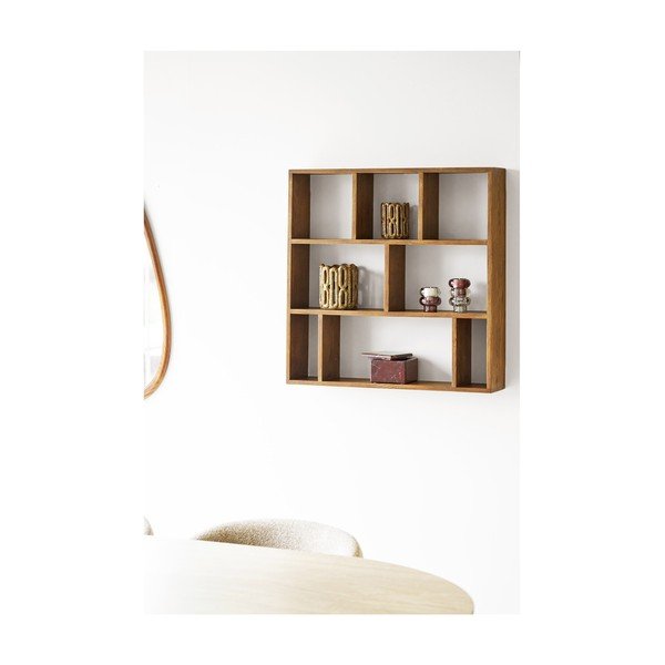 Tamno smeđa polica s više razina od punog hrasta 70 cm Townsville – House Nordic-image-1