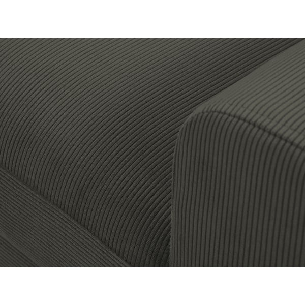 Crna baršunasta kutna garnitura na razvlačenje Micadoni Home Moghan, lijevi kut-image-1