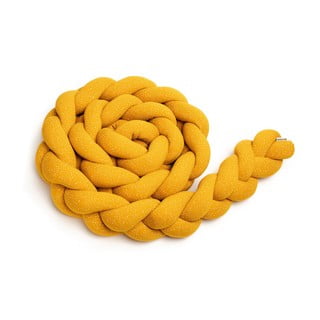 Senf žuta pamučna pletena ogradica T-TOMI, dužina 360 cm