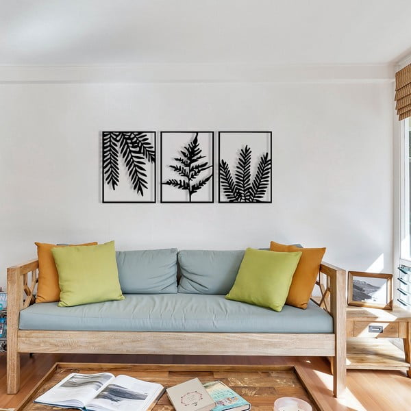 Metalni zidni ukrasi u setu 3 kom 118x50 cm Yakomo – Wallity-image-4