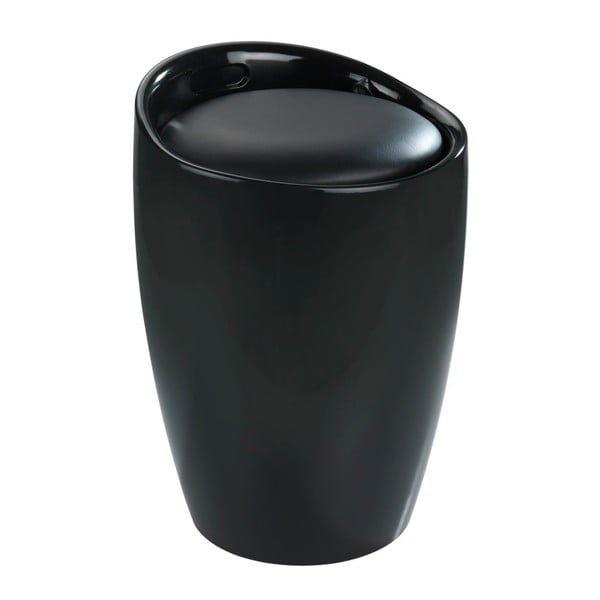 Crna košarica za rublje i stolica u jednom Wenko Candy, 20 l-image-2