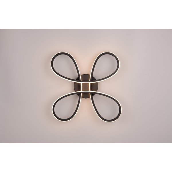 Crna LED stropna svjetiljka 40x40 cm Fly – Trio-image-2
