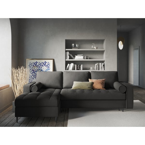 Tamnosivi kauč na razvlačenje Milo Casa Santo, lijevi kut-image-1