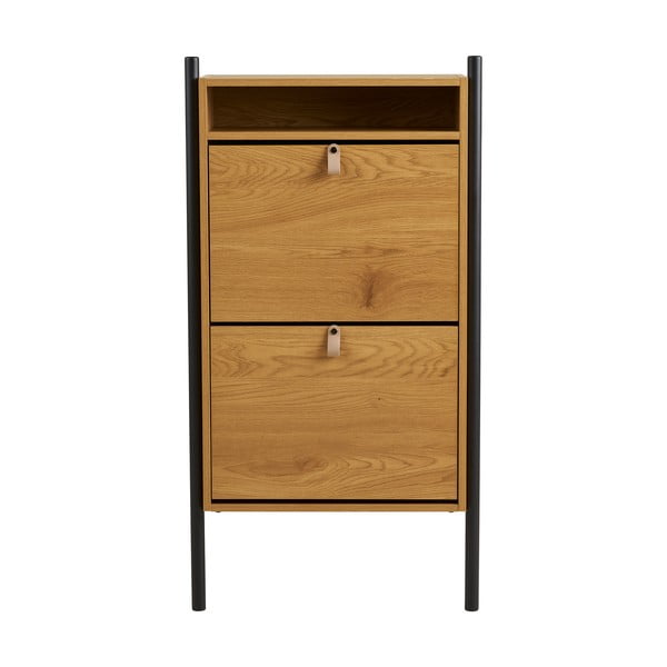 Preklopni ormarić za cipele u dekoru hrasta u prirodnoj boji 62x118x26 cm Barco – House Nordic