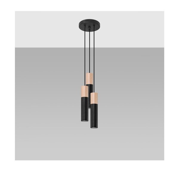 Crna viseća svjetiljka ø 6 cm Paul – Sollux-image-3