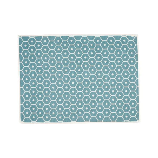 Tirkizna deka od mješavine vune 140x180 cm Honey Turquoise – Pappelina