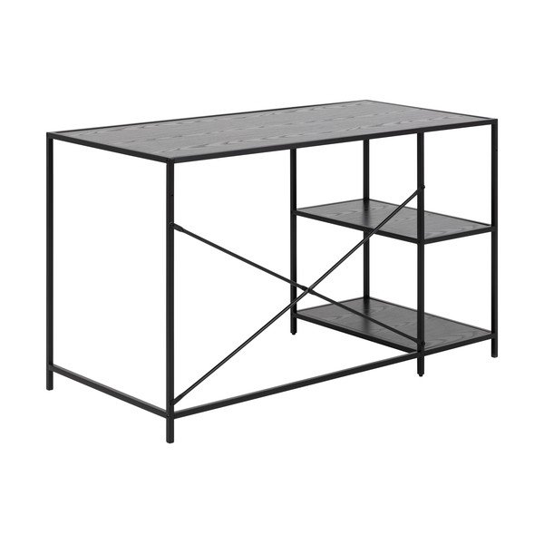 Crni radni stol Actona Seaford, 60 x 130 cm-image-3