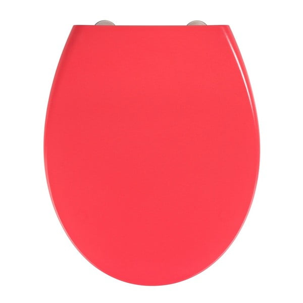 Crvena WC daska s lako zatvaranjem Wenko Samos, 44,5 x 37,5 cm