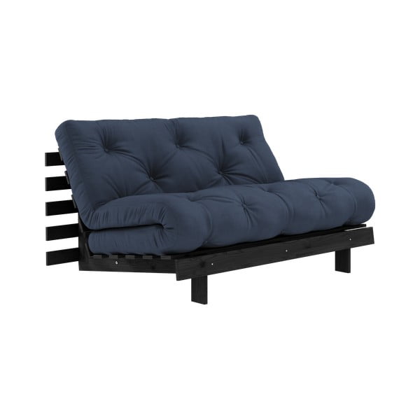 Tamno plava sklopiva sofa 140 cm Roots Black Night – Karup Design