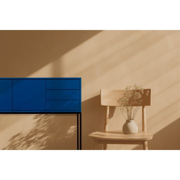 Plava niska komoda 113x88,5 cm Scott – Really Nice Things-image-4