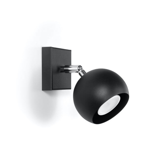 Crna zidna svjetiljka Sollux Ollo-image-1