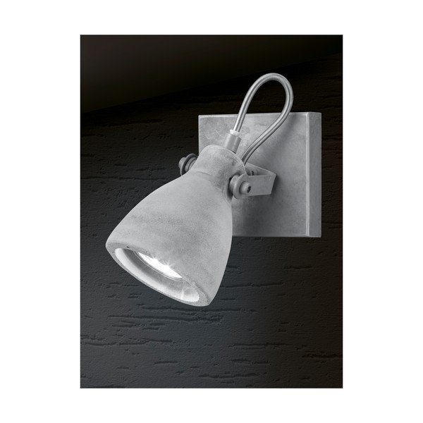 Zidna lampa sive boje Trio Concrete, dužine 10 cm-image-1