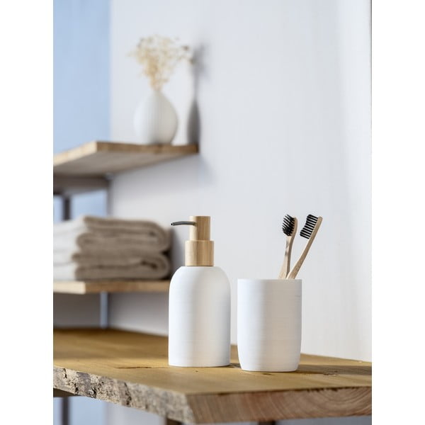 Bijela čaša za četkice za zube od polyresina Altavalle – Wenko-image-1
