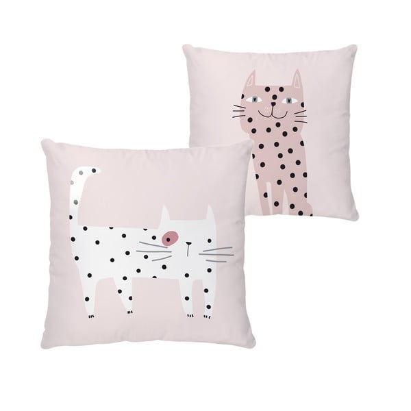 Dječji jastuk od pamučnog satena 45x45 cm Meow Meow – Butter Kings