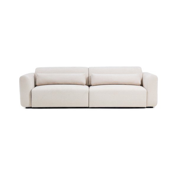 Bež podesiva/sklopiva sofa od šenila s ležaljkom 290 cm Lares – Kave Home