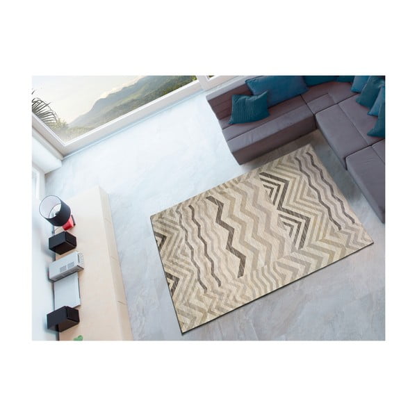 Sivi tepih od viskoze Universal Belga Zig Zag, 70 x 110 cm-image-2