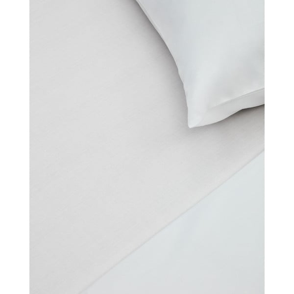 Bijela plahta s gumom od pamučnog perkala 90x200 cm Teia – Kave Home-image-2