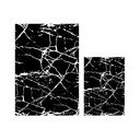 Bijele/crne kupaonske prostirke u setu 2 kom 60x100 cm Cracks – Mila Home