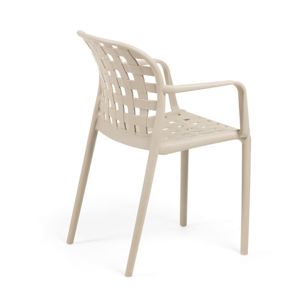 Bež vrtna stolica sa čeličnim nogama Kave Home Onha-image-2