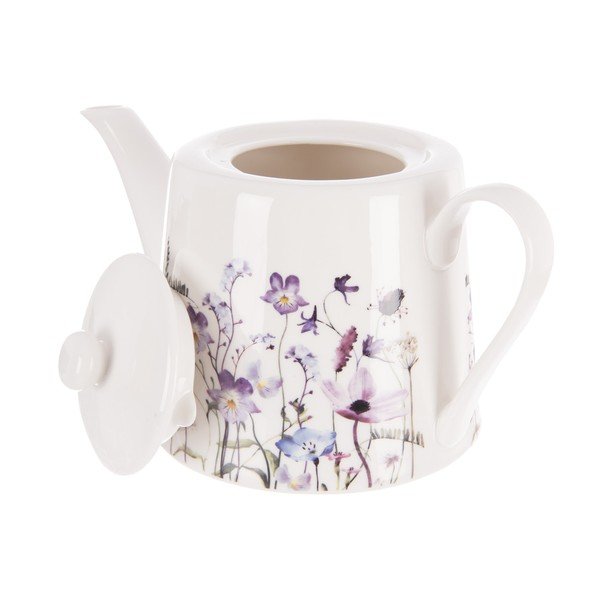 Bijeli/ljubičasti porculanski čajnik 1 l Louka – Orion-image-2