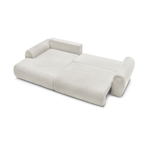 Krem sklopiva kutna garnitura od samta (s lijevim kutom) Lucien – Bobochic Paris-image-4