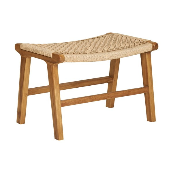 Pletena fotelja s naslonjačem za noge u prirodnoj boji Derby – House Nordic-image-3