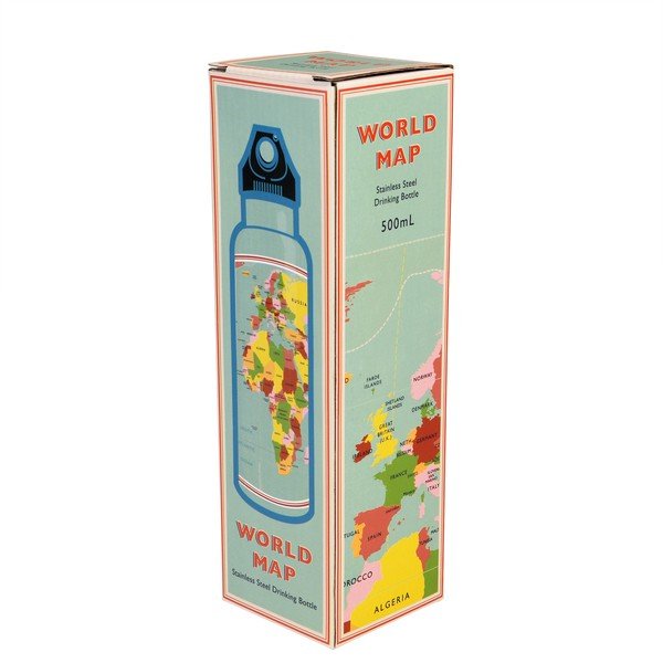 Putna boca od nehrđajućeg čelika Rex London World Map-image-3