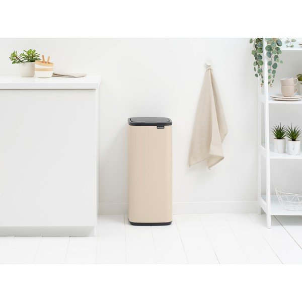 Bež željezna kanta za smeće na dodir 30 l Bo Touch – Brabantia-image-1