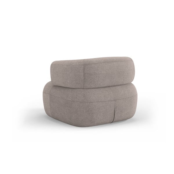 Bež fotelja od bouclé tkanine Jenny – Micadoni Home-image-3