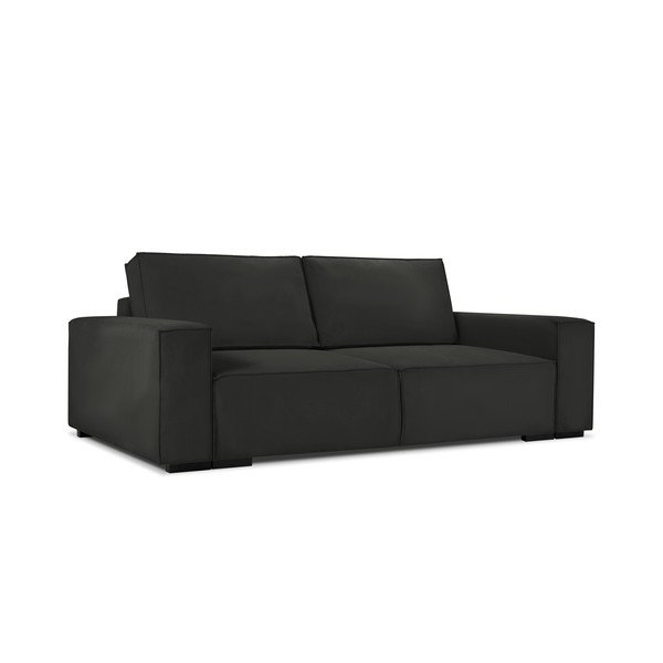 Kauč na razvlačenje od crnog samta Mazzini Sofas Azalea