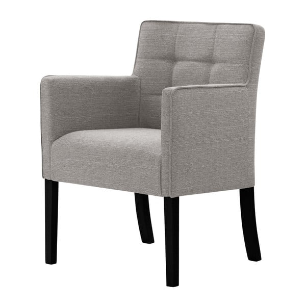 Sivo-smeđa stolica s nogama od crne bukve Ted Lapidus Maison Freesia