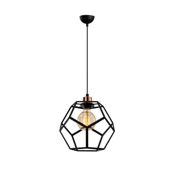 Crna/u brončanoj boji viseća svjetiljka s metalnim sjenilom ø 26 cm Degirmen – Opviq lights