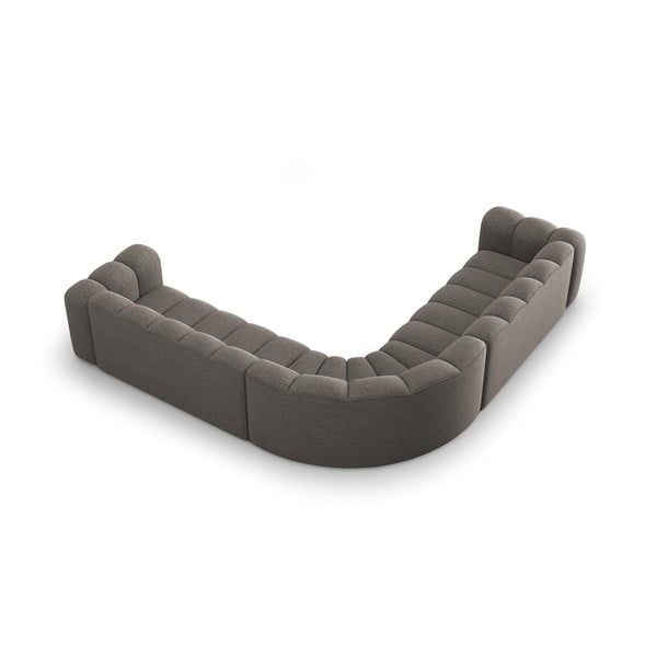 Tamno siva kutna garnitura od šenila Lupine – Micadoni -image-3