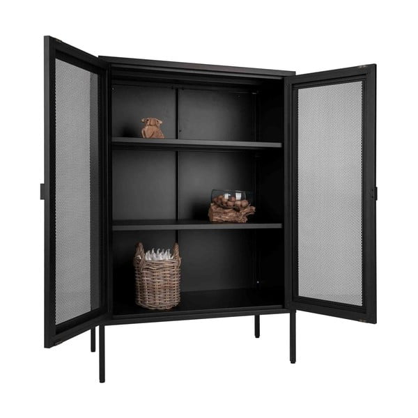Crna metalna vitrina 80x120 cm Melbourne – House Nordic-image-3