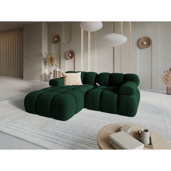 Zelena baršunasta sofa 191 cm Bellis – Micadoni Home-image-1