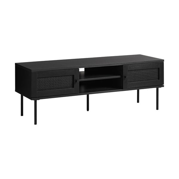 Crni TV stol u dekoru hrasta 120x43 cm Pensacola - Unique Furniture-image-2