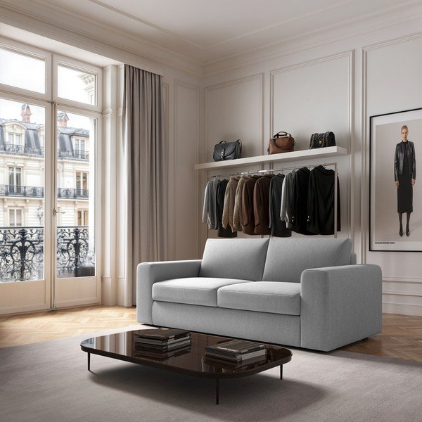 Svijetlo siva sofa 218 cm Baga – Rodier-image-1