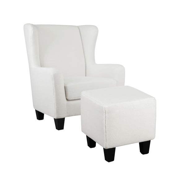 Bijela baršunasta fotelja Zhili - Støraa