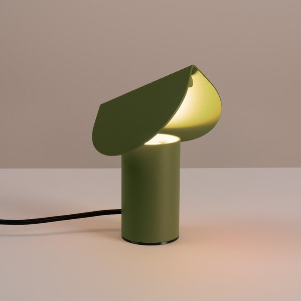 Kaki zelena LED stolna lampa aluminijska (visina 15 cm) BISCUIT – Thoro-image-1