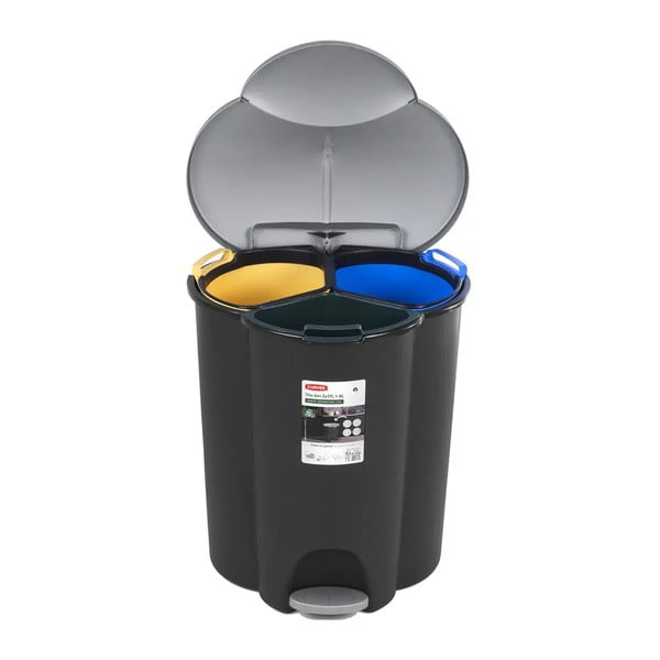 Plastična kanta za razvrstani otpads pedalom 17+17+6 l Trio - Curver-image-2
