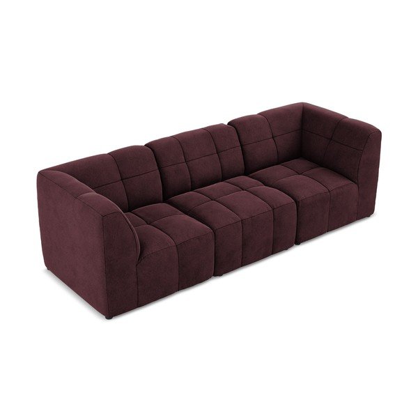 Bordo baršunasti sofa 255 cm Aloha – Makamii-image-3