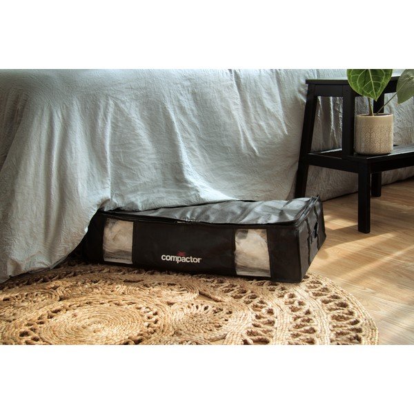Crna kutija za odlaganje odjeće ispod kreveta Compactor XXL Black Edition 3D, 145 l-image-1