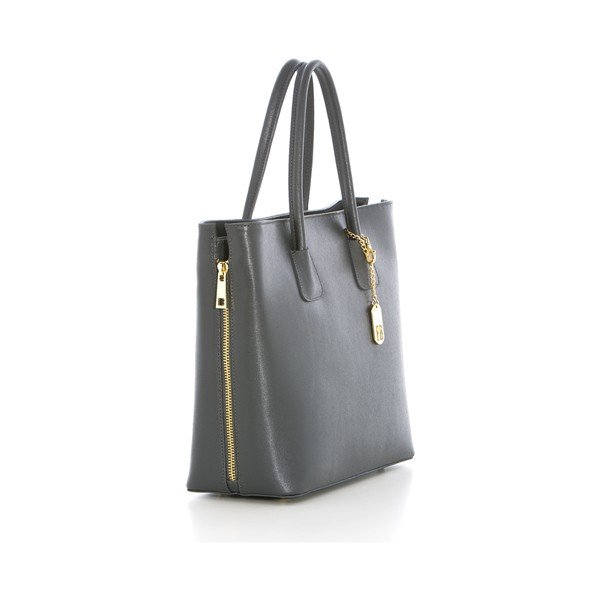 Kožna torbica Saffiano Grigio-image-3