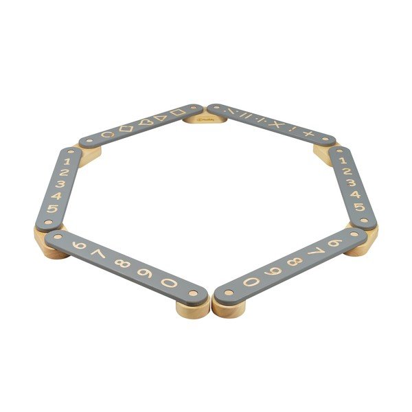 Siva senzorna staza od masivnog bora 10x408x5 cm Montessori – Meowbaby