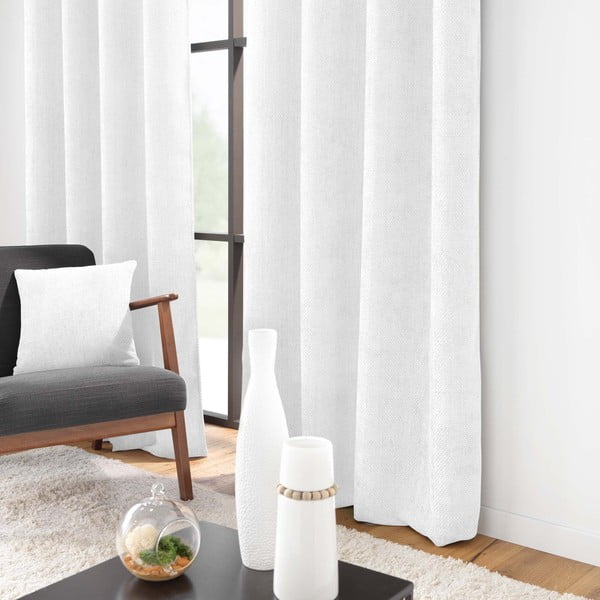 Bijela zavjesa od šenila 140x260 cm Leo – douceur d'intérieur-image-1