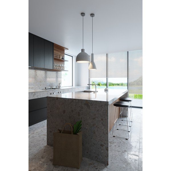 Svijetlo siva viseća svjetiljka s betonskim sjenilom ø 17 cm Mattia – Sollux-image-3