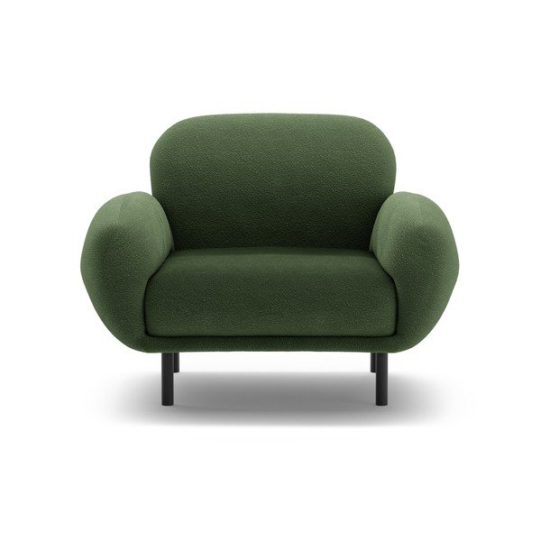 Zelena fotelja od bouclé tkanine Poppy – Micadoni -image-1