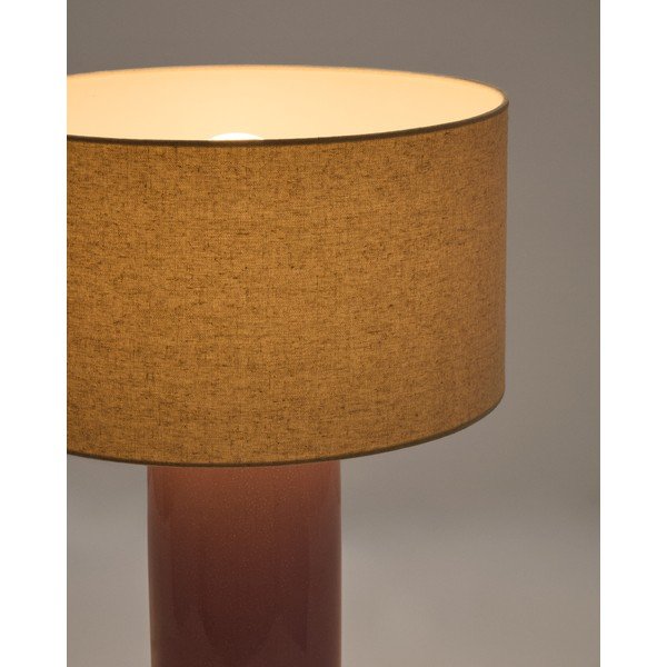 Ljubičasta/bež stolna lampa s tekstilnim sjenilom (visina 52 cm) Toneric – Kave Home-image-2