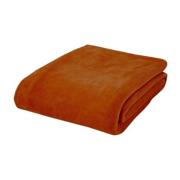 Narančasti prekrivač od mikropliša za bračni krevet 200x240 cm Raschel – Catherine Lansfield