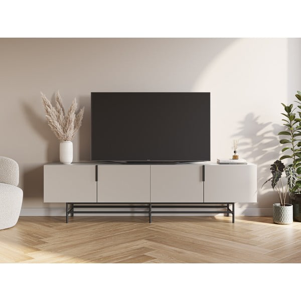 Krem TV komoda 200x54,5 cm Eldia – Marckeric-image-1